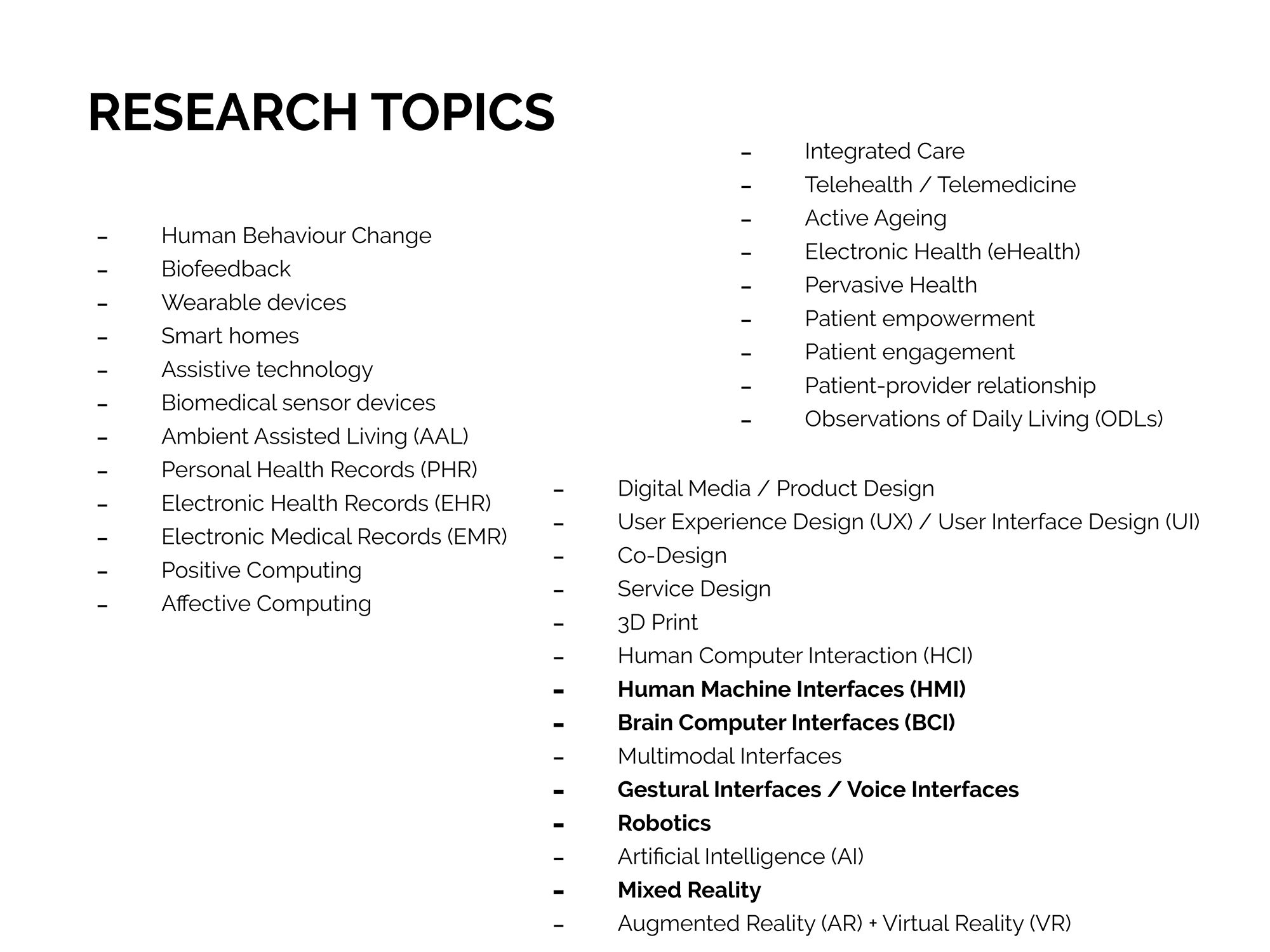 topics